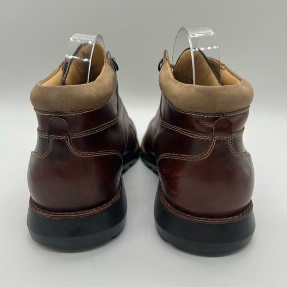 Johnston & Murphy Boots Mens 8M Brown Leather Lace Up Chukka‎ Distressed Boots - Picture 4 of 9